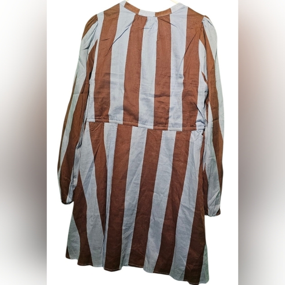 Sugarlips Blue and Brown Knee Length Dress NWT 21 PTP - Picture 2 of 3